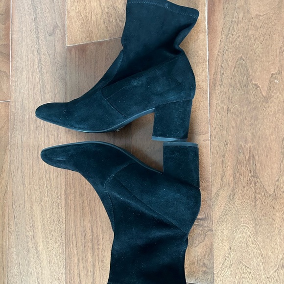 Stuart Weitzman black suede ankle bootie - Picture 3 of 7